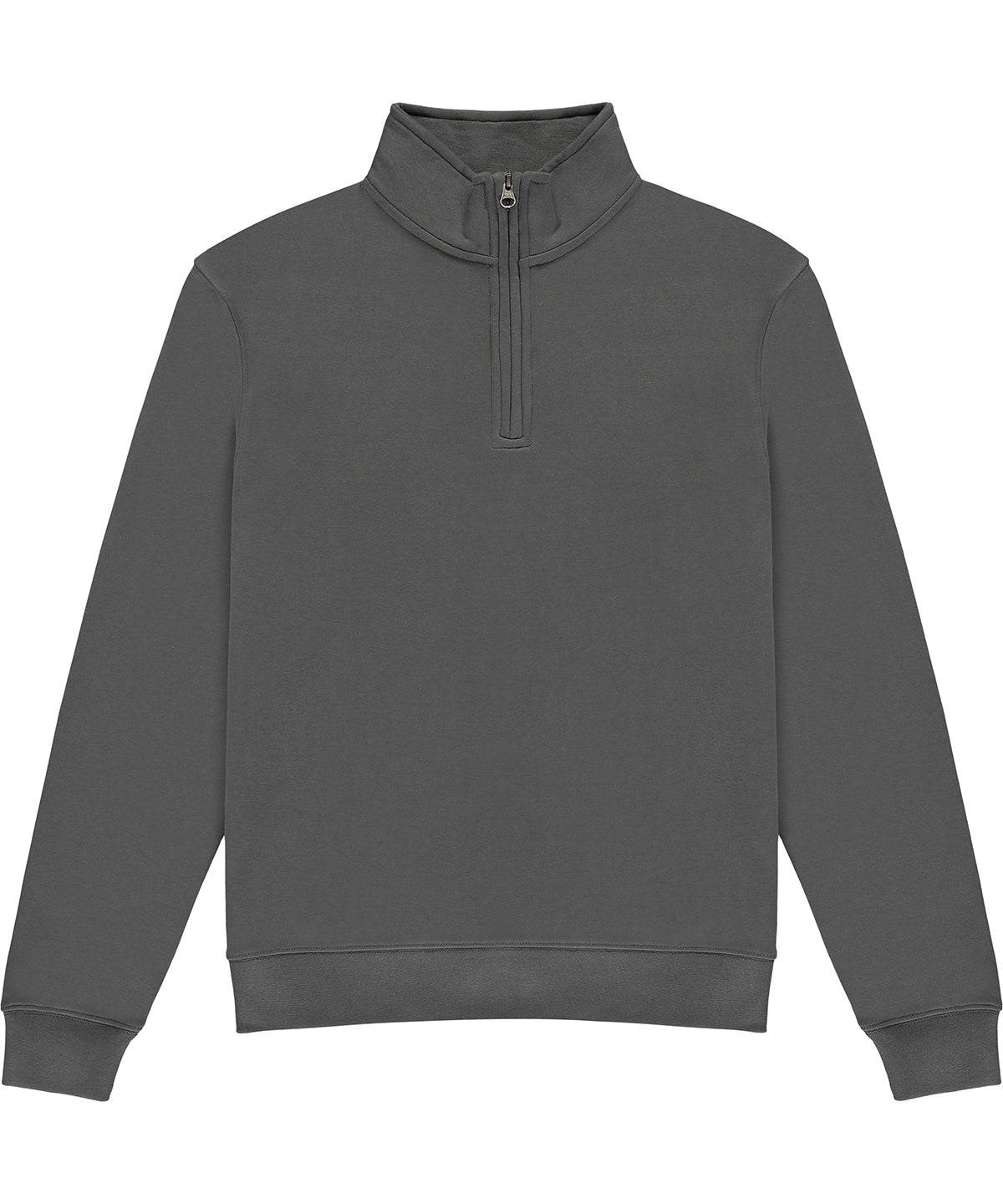 Dark Grey - Regular fit ¼-zip sweatshirt