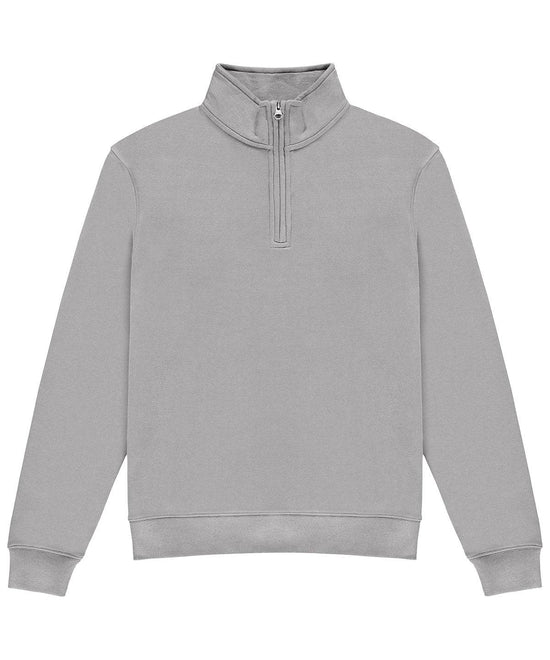 Heather Grey - Regular fit ¼-zip sweatshirt