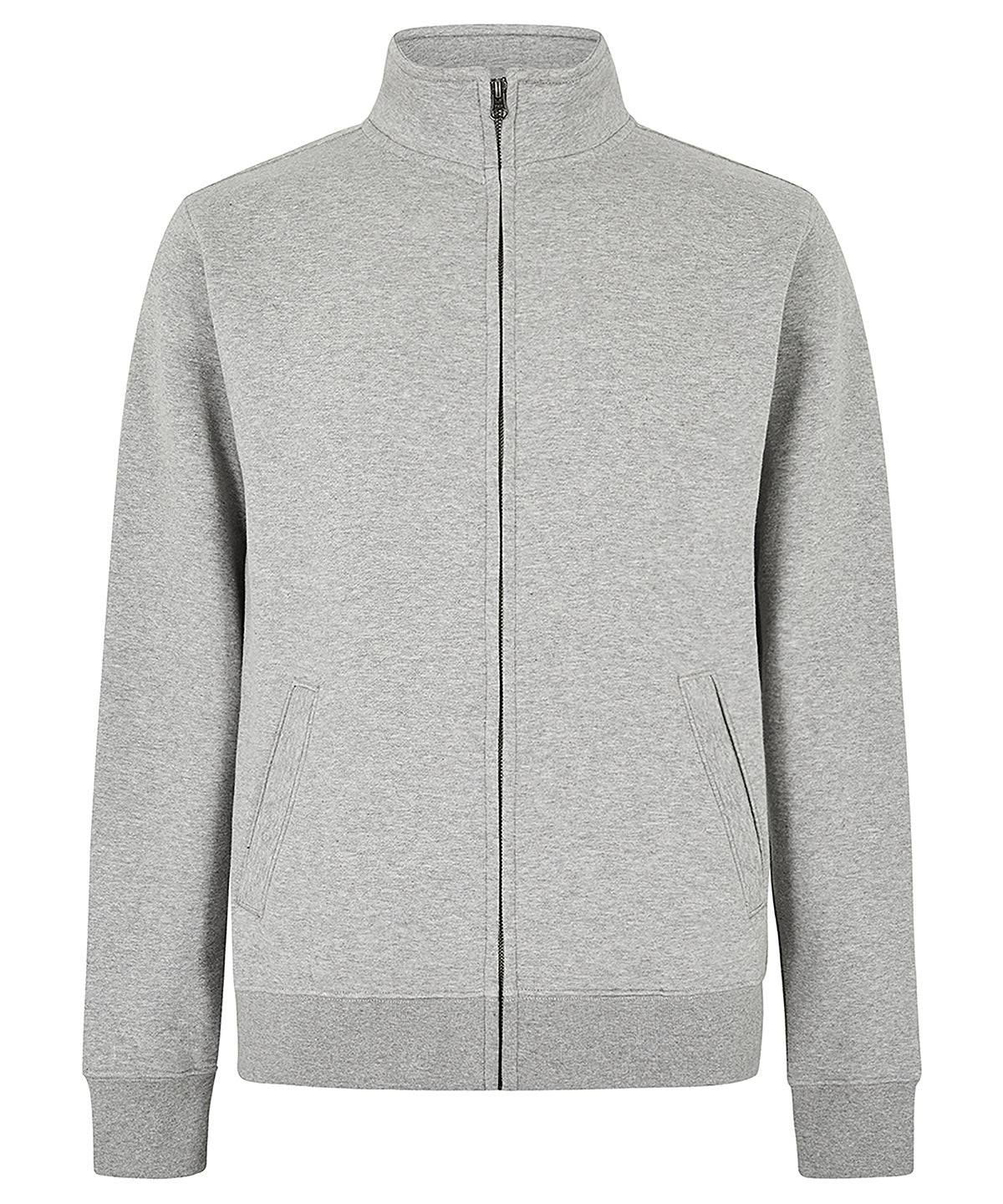 Heather Grey - Regular fit zipped sweatshirt