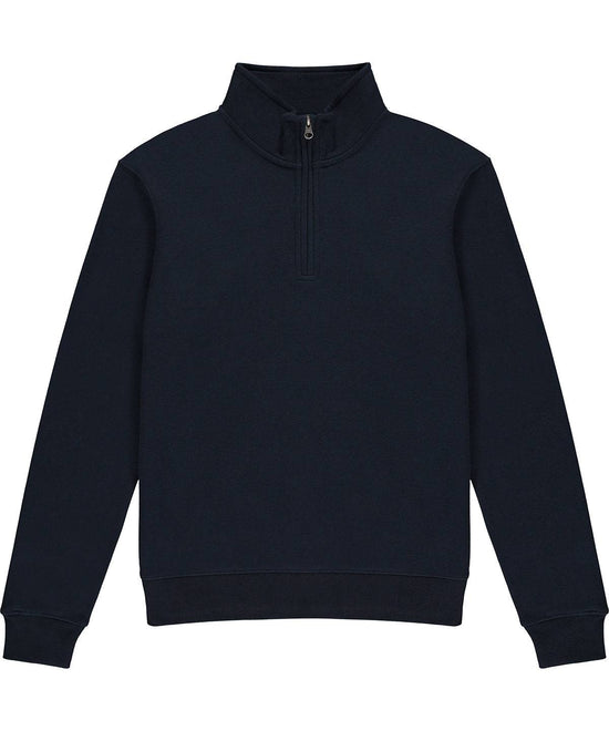 Navy - Regular fit ¼-zip sweatshirt