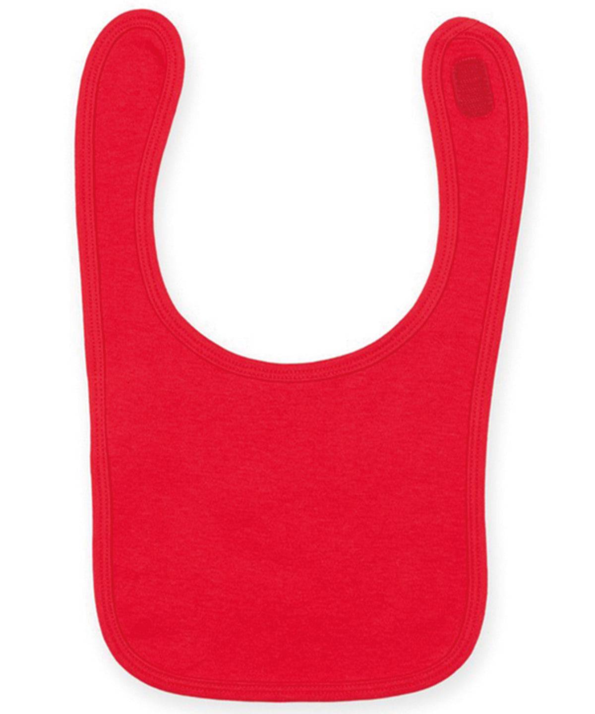 Rouge - Bavoir uni et contrasté