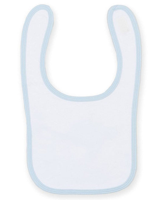 White/Pale Blue - Plain and contrast bib