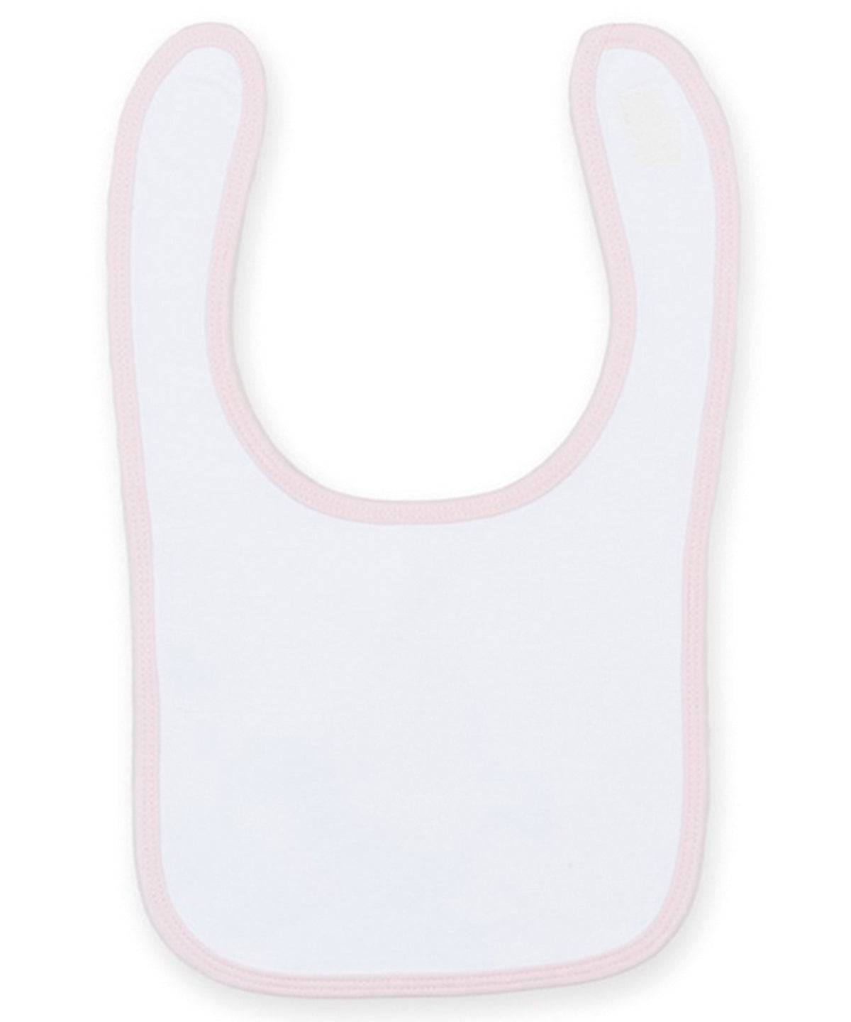 White/Pale Pink - Plain and contrast bib