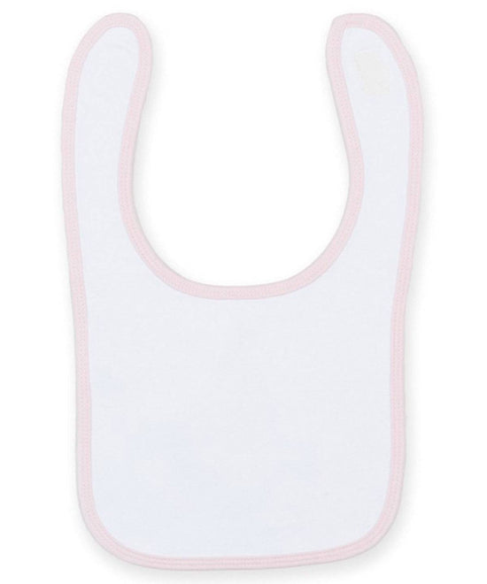 White/Pale Pink - Plain and contrast bib