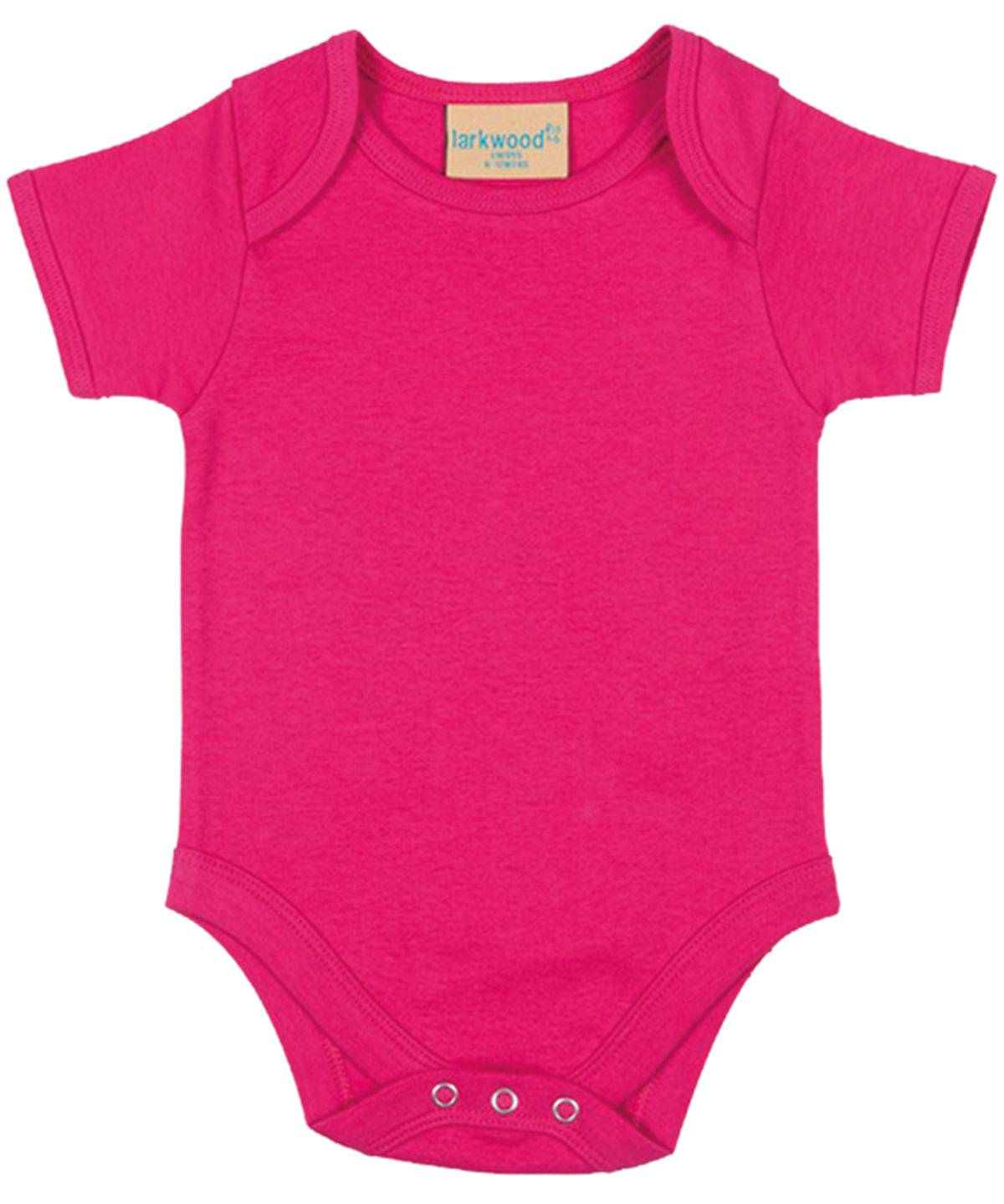 Fuchsia - Short-sleeved bodysuit with envelope neck opening