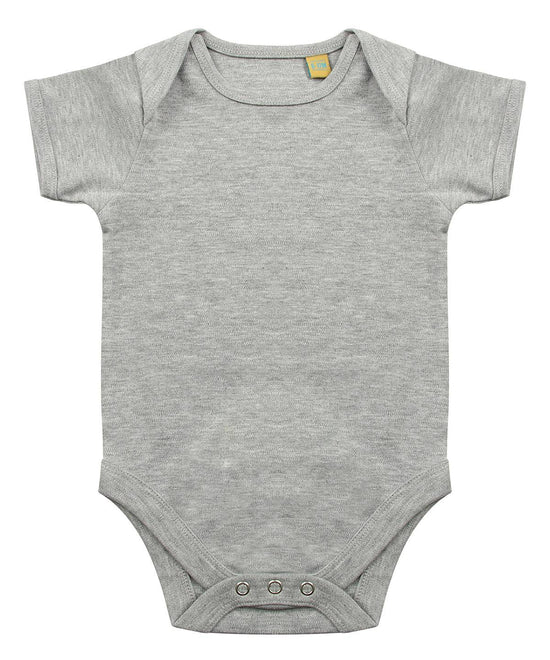 Heather Grey - Short-sleeved bodysuit with envelope neck opening