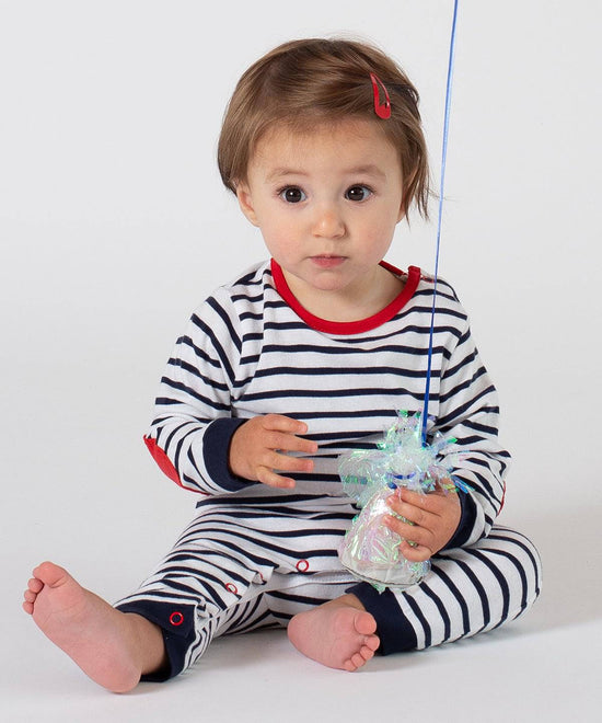 Pink/White - Striped bodysuit