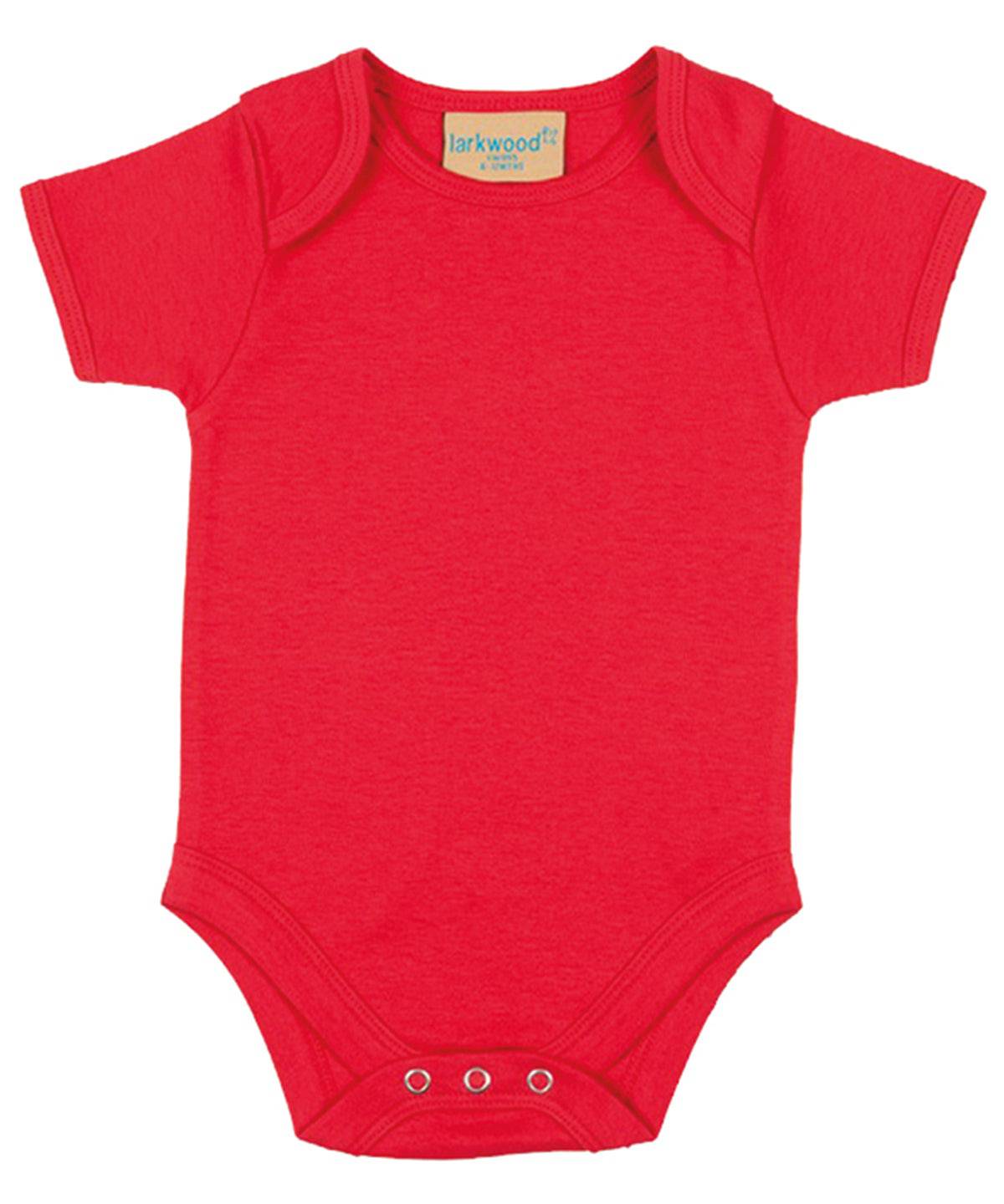 Red - Short-sleeved bodysuit with envelope neck opening