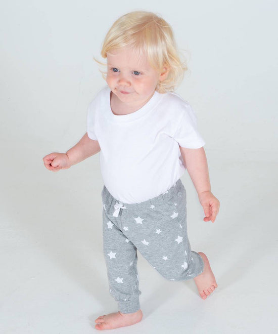 Heather Grey/White Stars - Lounge pants