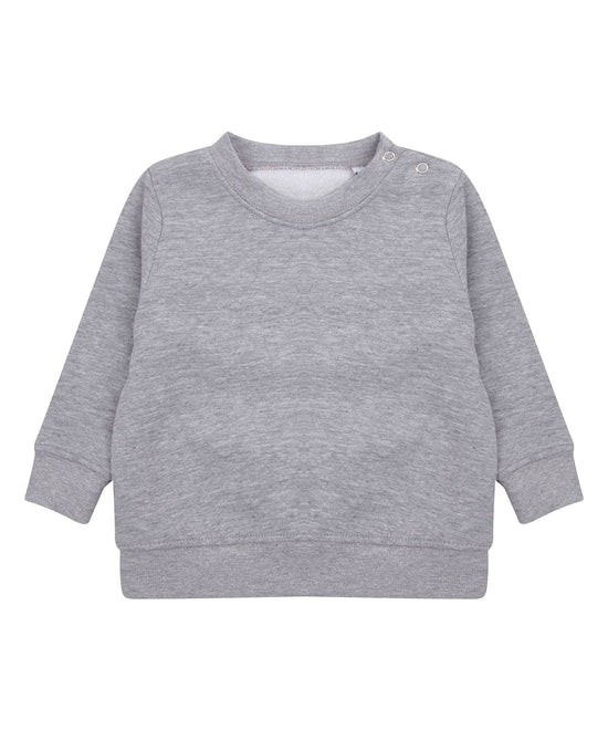 Heather Grey - Crew neck sweatshirt with shoulder poppers