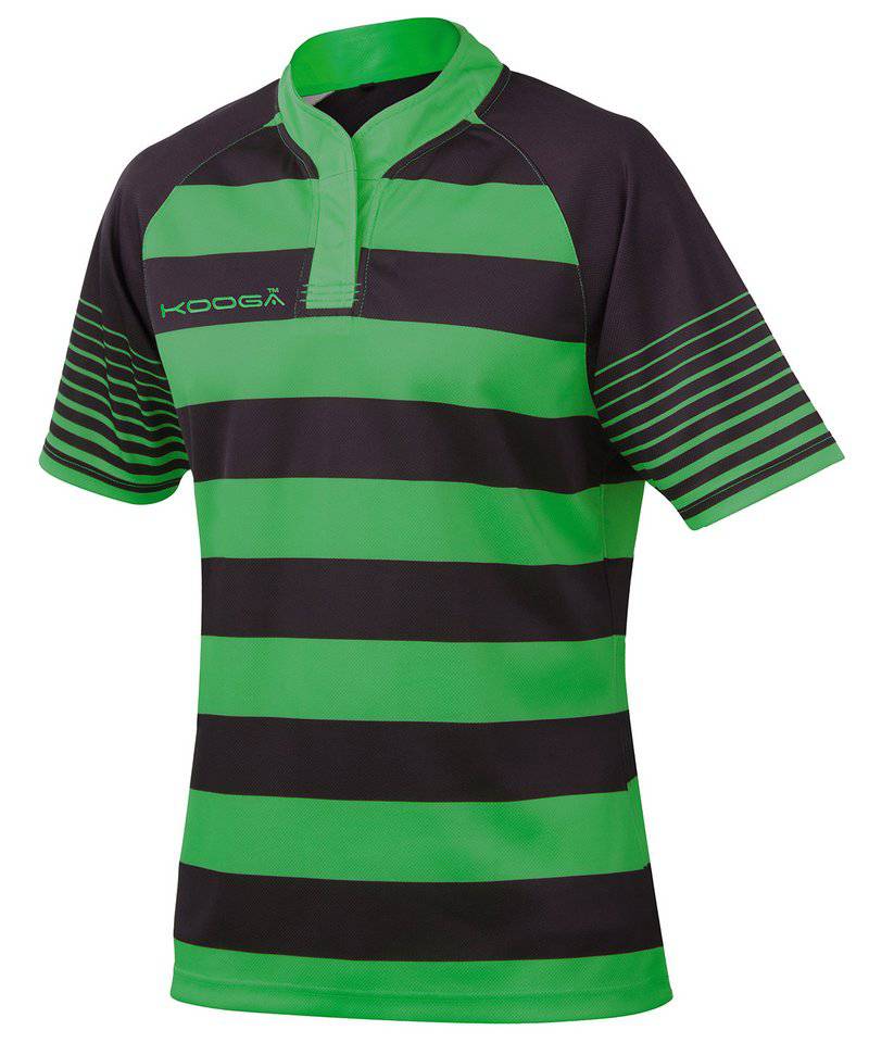 Black/Emerald Green - Kooga Junior touchline hooped match shirt