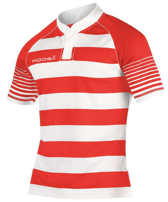 Red/White - Kooga Junior touchline hooped match shirt