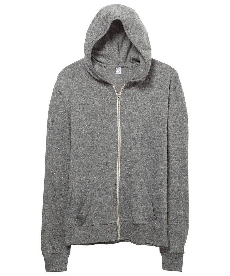 Eco Grey - Eco-jersey zip hoodie