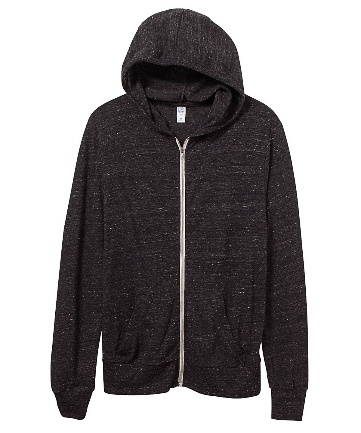 Eco Grey - Eco-jersey zip hoodie