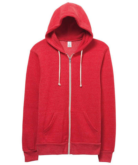 Eco True Red - Rocky eco-fleece zip hoodie