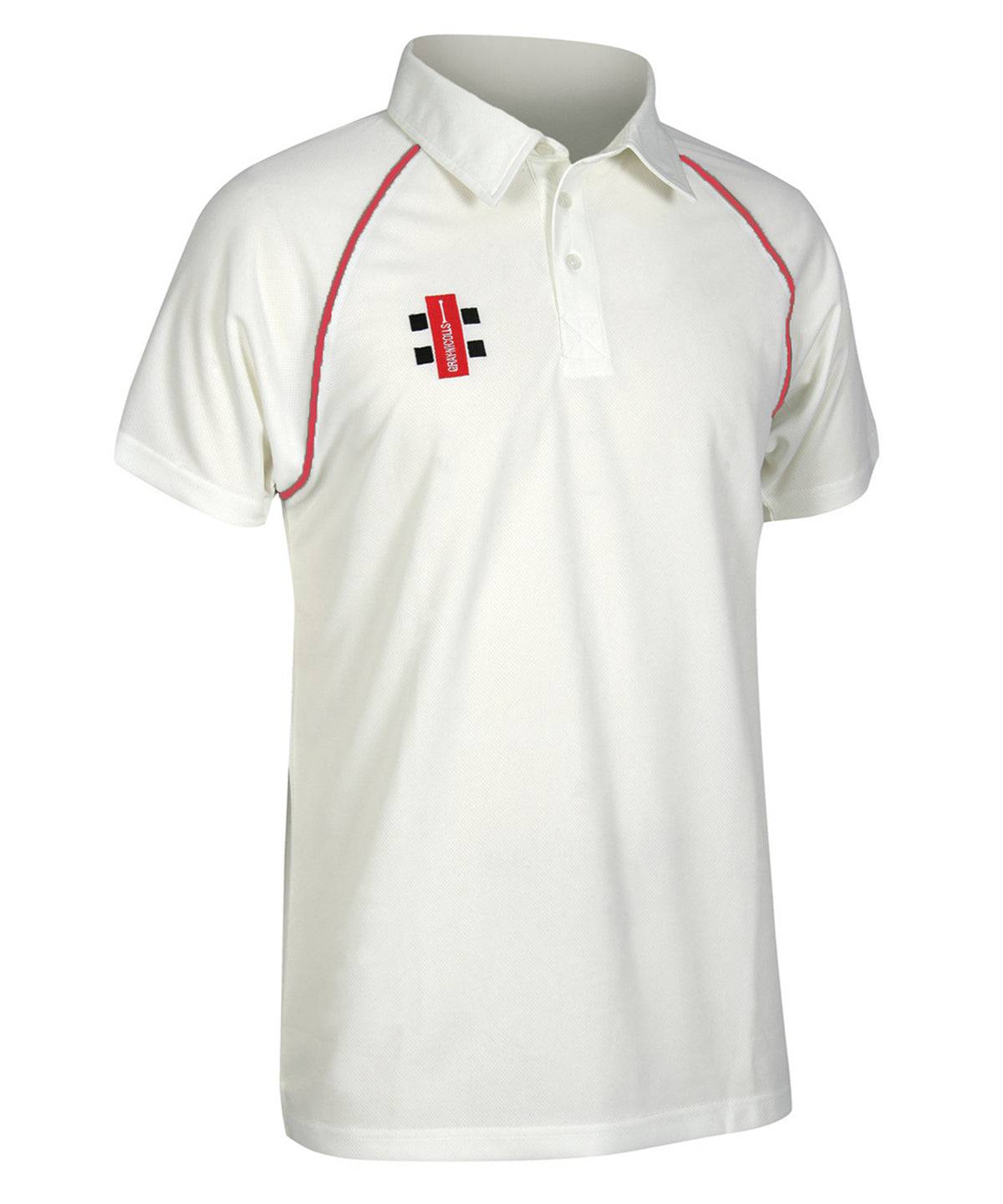 Ivory/Red - Matrix short sleeve shirt