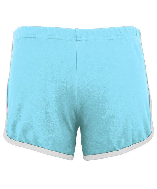 Teal/White - Women's interlock running short (7301)