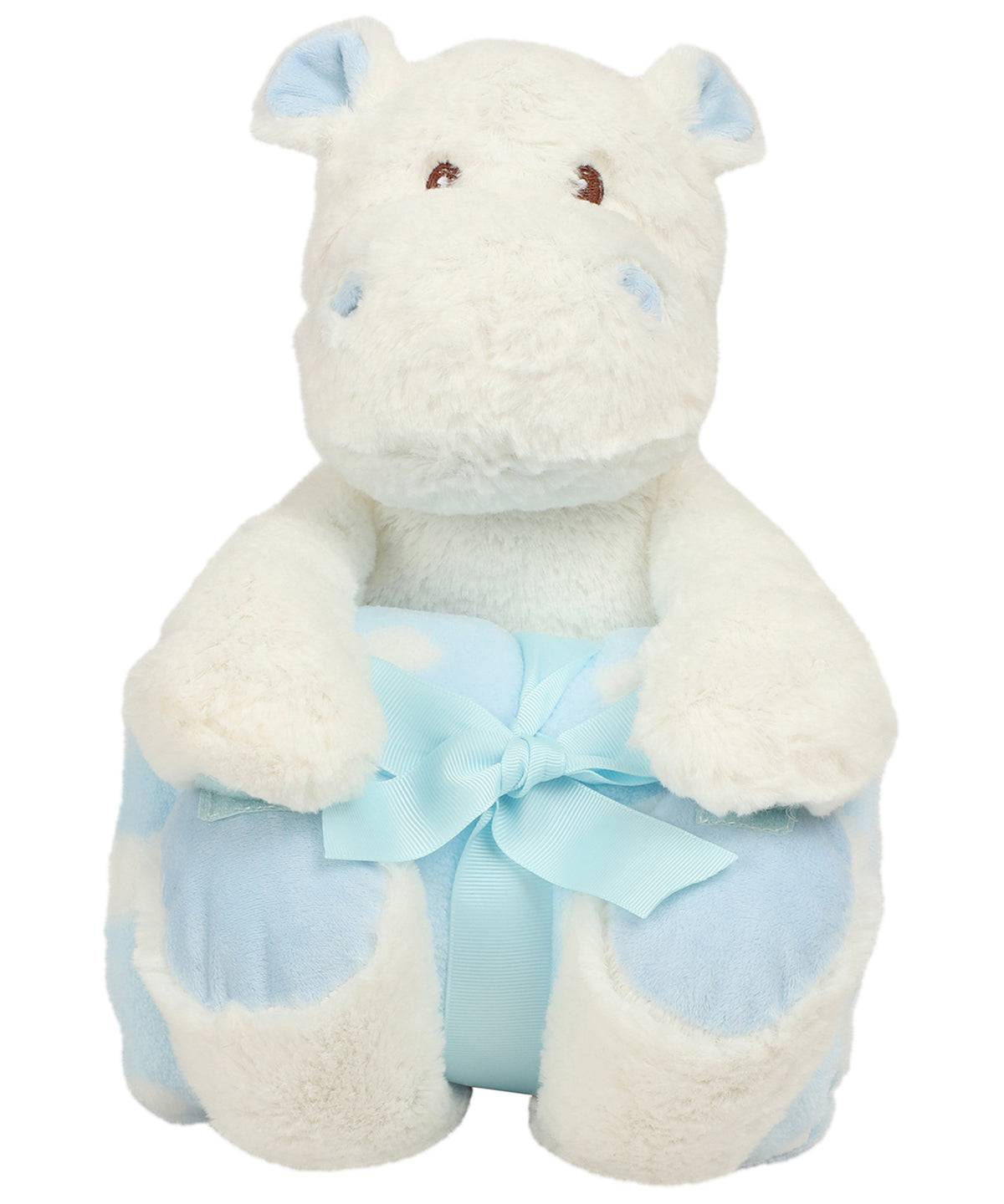 White/Blue - Hippo with blanket