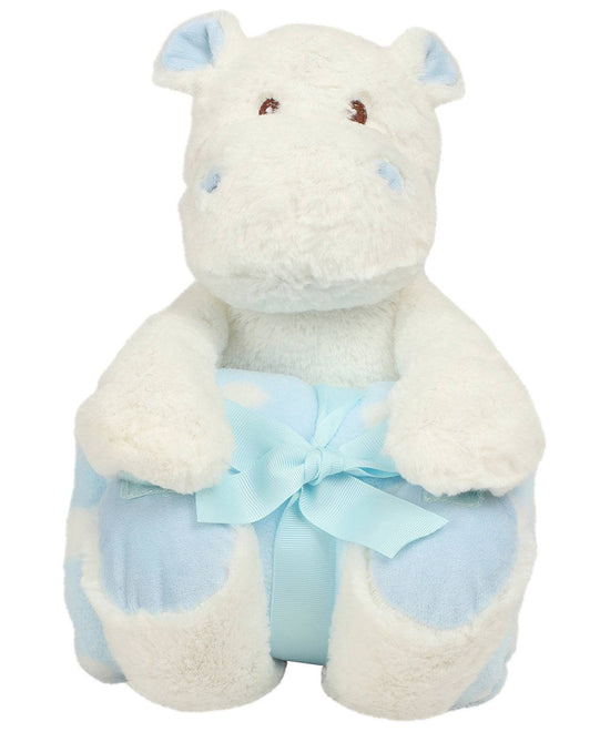 White/Blue - Hippo with blanket