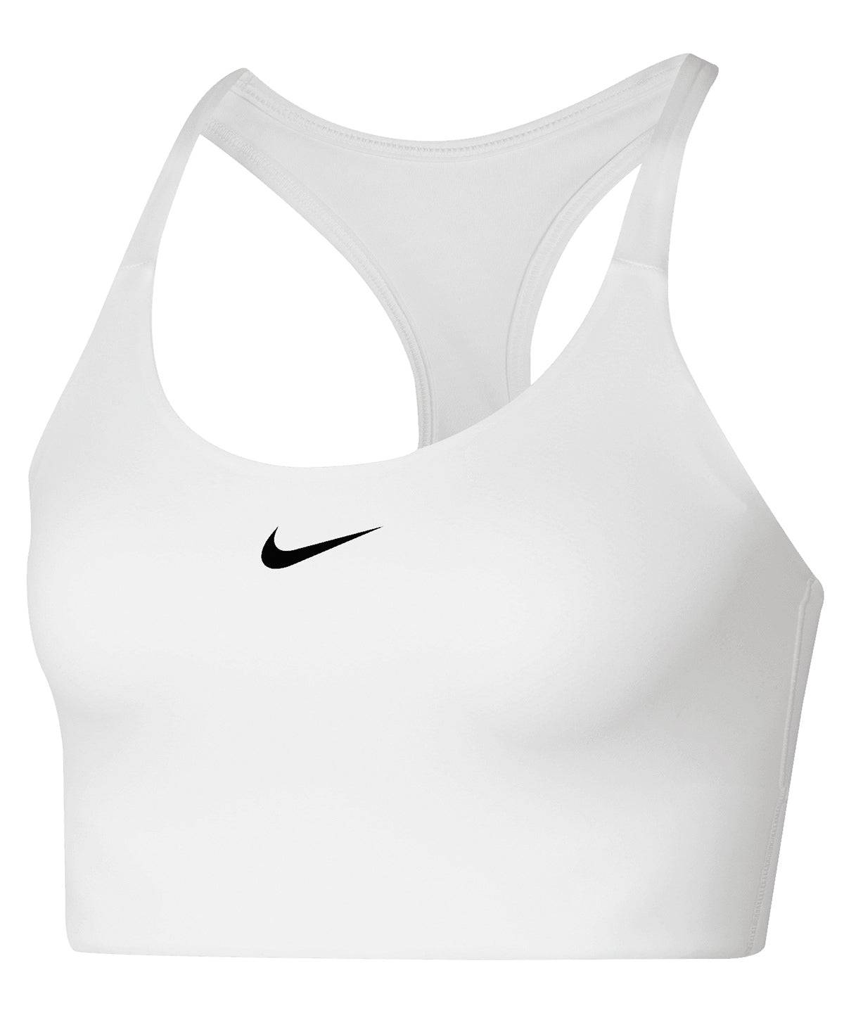White/Black - Women’s Nike Dri-FIT Swoosh one-piece bra