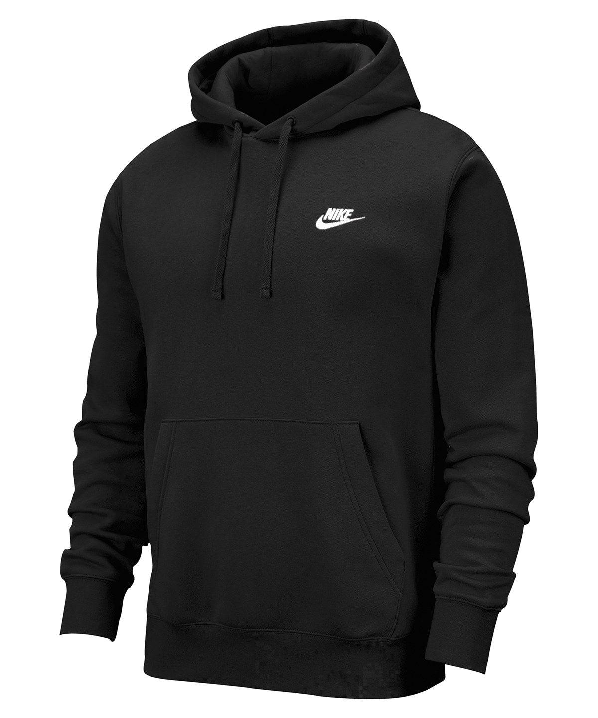 Black/Black/White - Nike Club hoodie