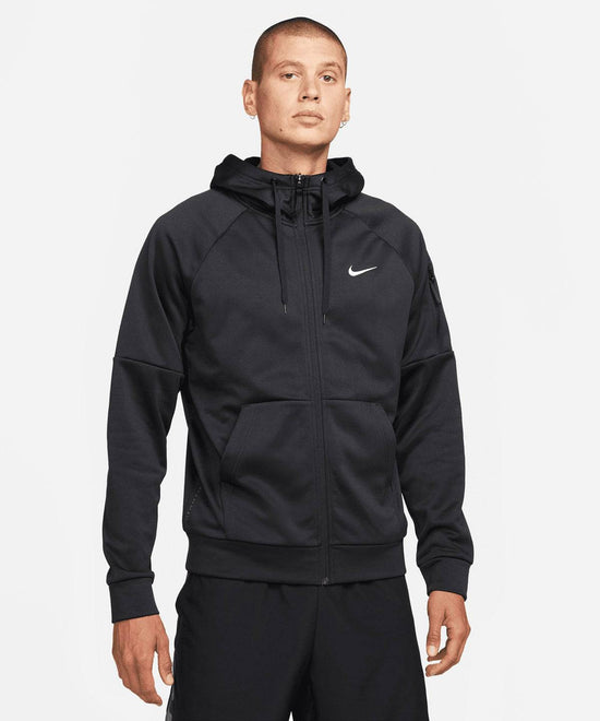 Black/ Black/ White - Nike men’s full-zip fitness hoodie