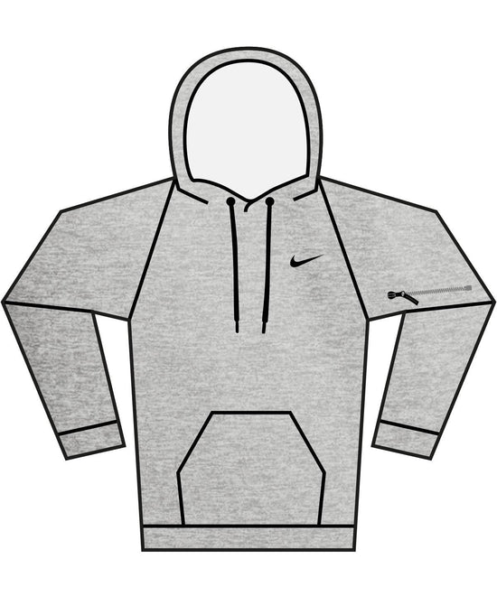 Dark Grey Heather/Particle Grey/ Black - Nike men’s pullover fitness hoodie