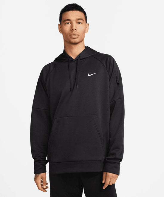 Dark Grey Heather/Particle Grey/ Black - Nike men’s pullover fitness hoodie