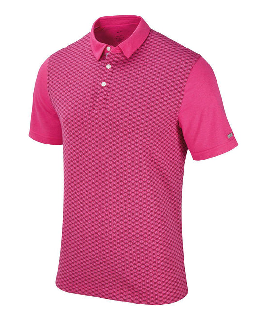 Active Pink/Brushed Silver - Nike Player argyle print polo