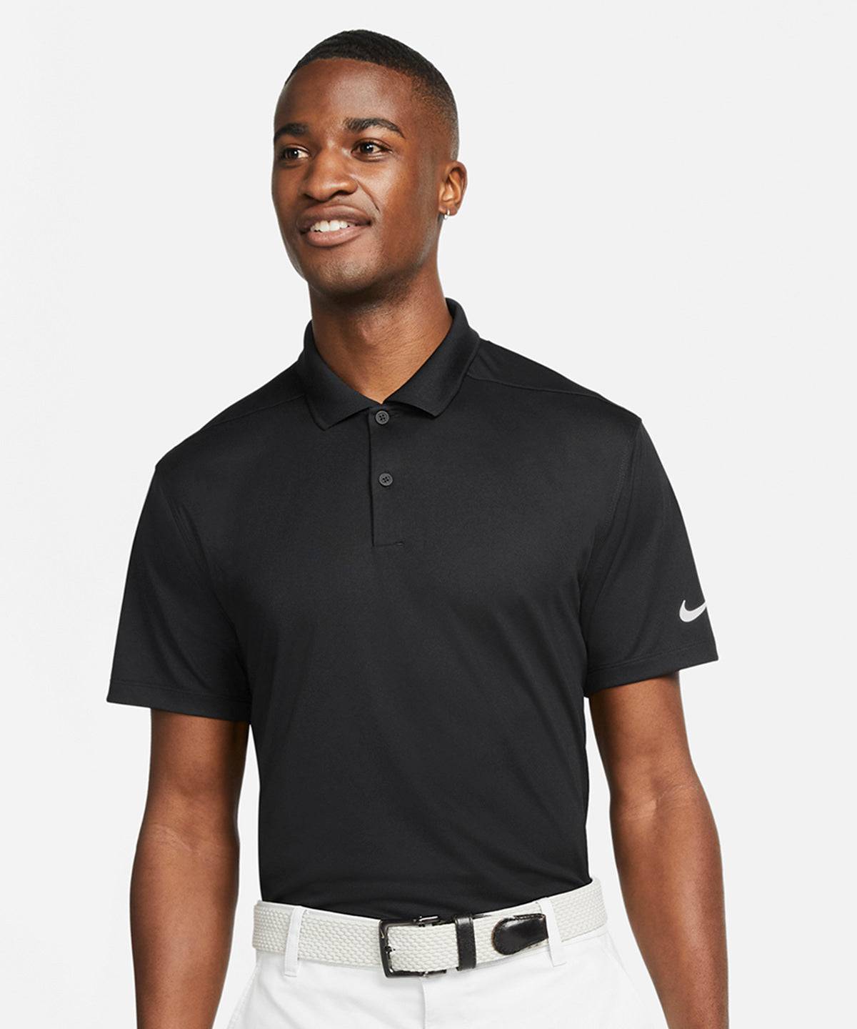 Light Smoke Grey/White - Nike Victory solid polo