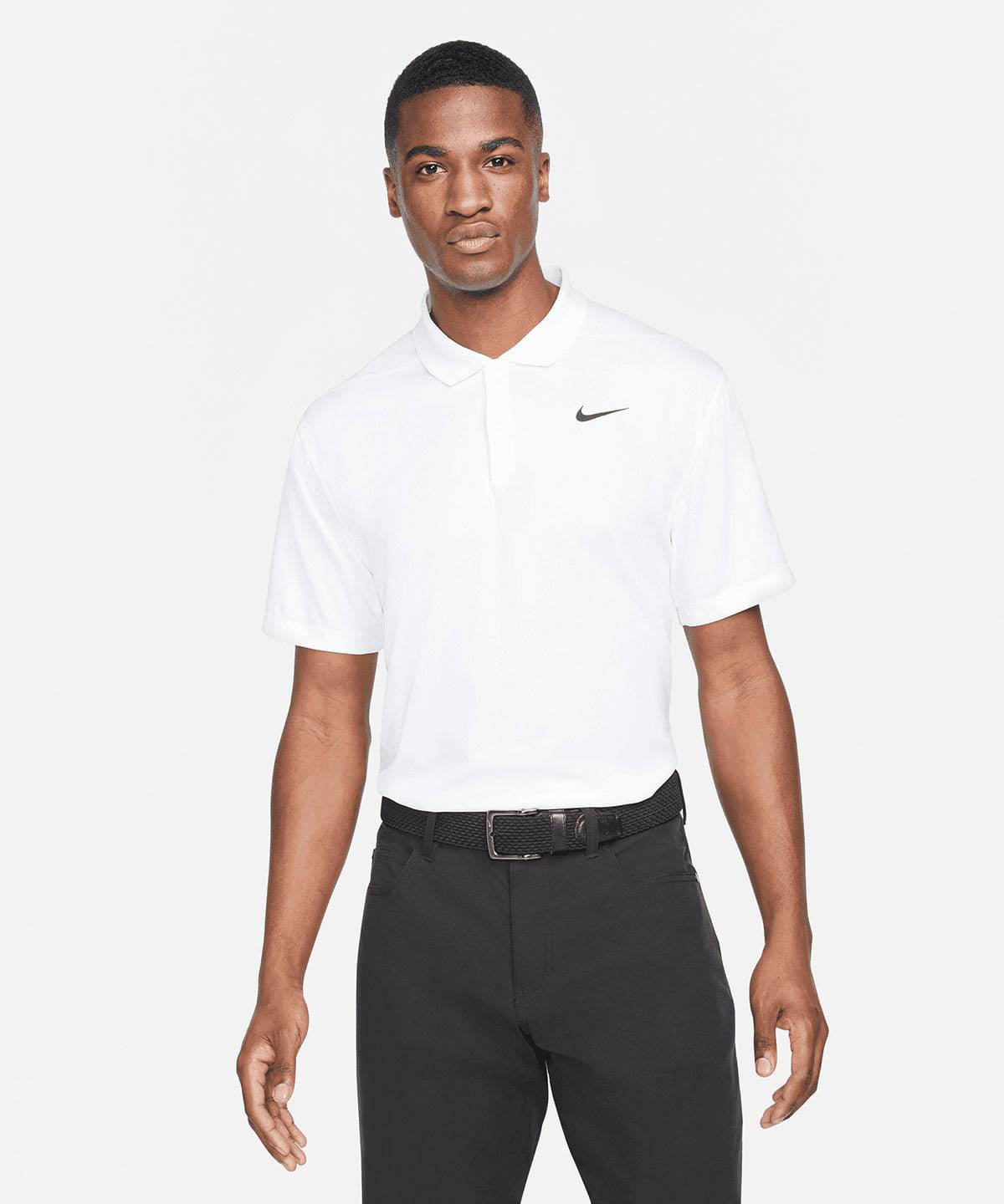 Obsidian/White - Nike Dri-FIT victory solid polo