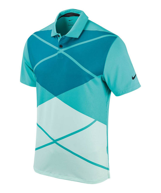 Washed Teal/Black - Nike Vapor argyle print polo