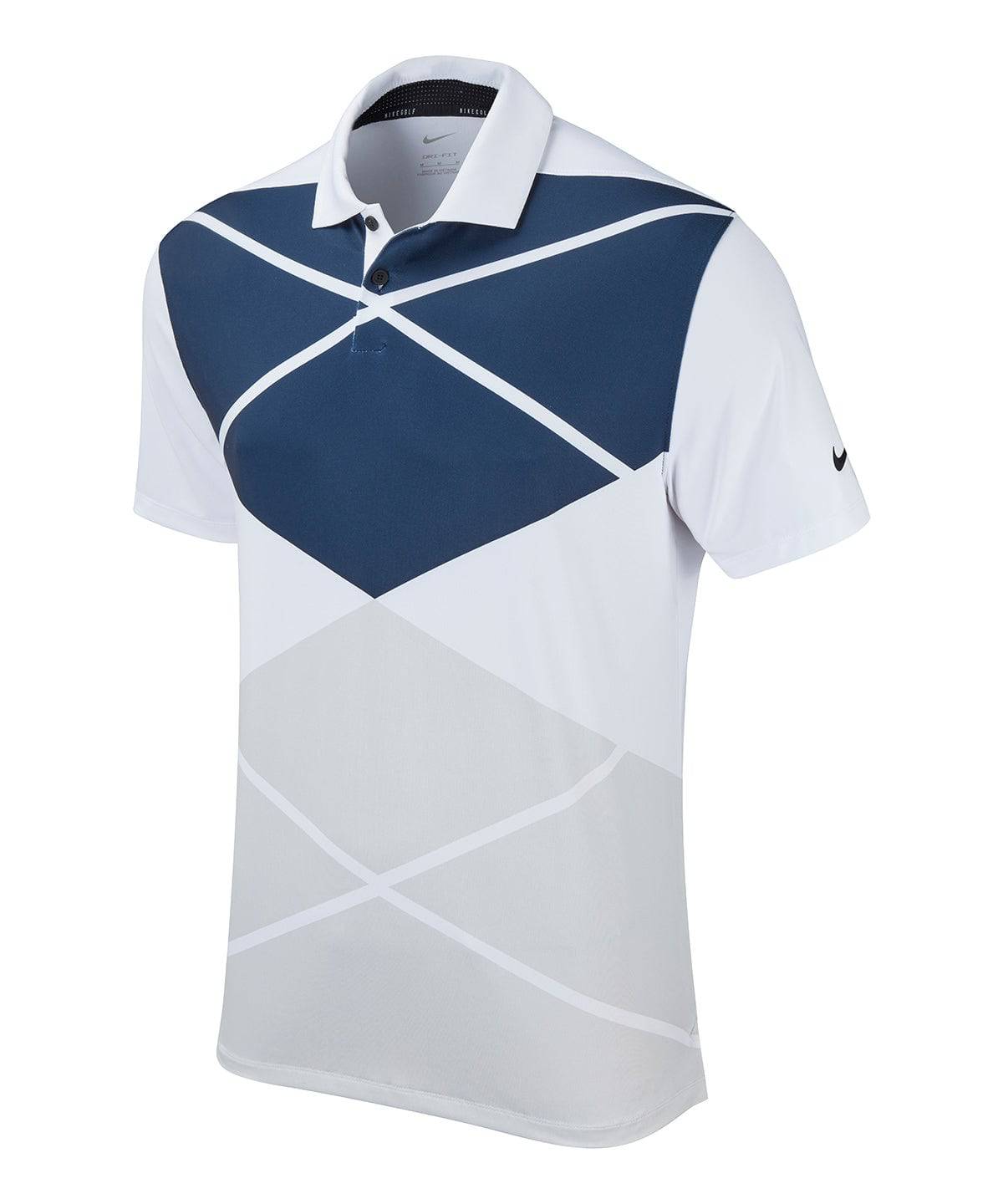 White/Black - Nike Vapor argyle print polo