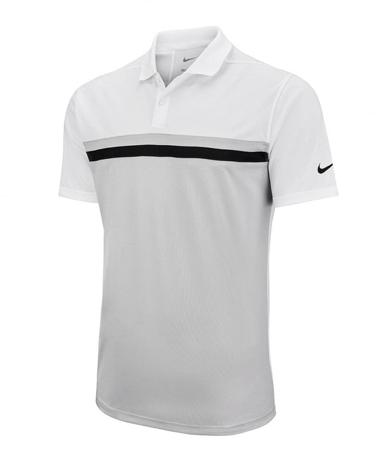 White / Light Smoke Grey / Black / Black - Nike Victory colour block polo