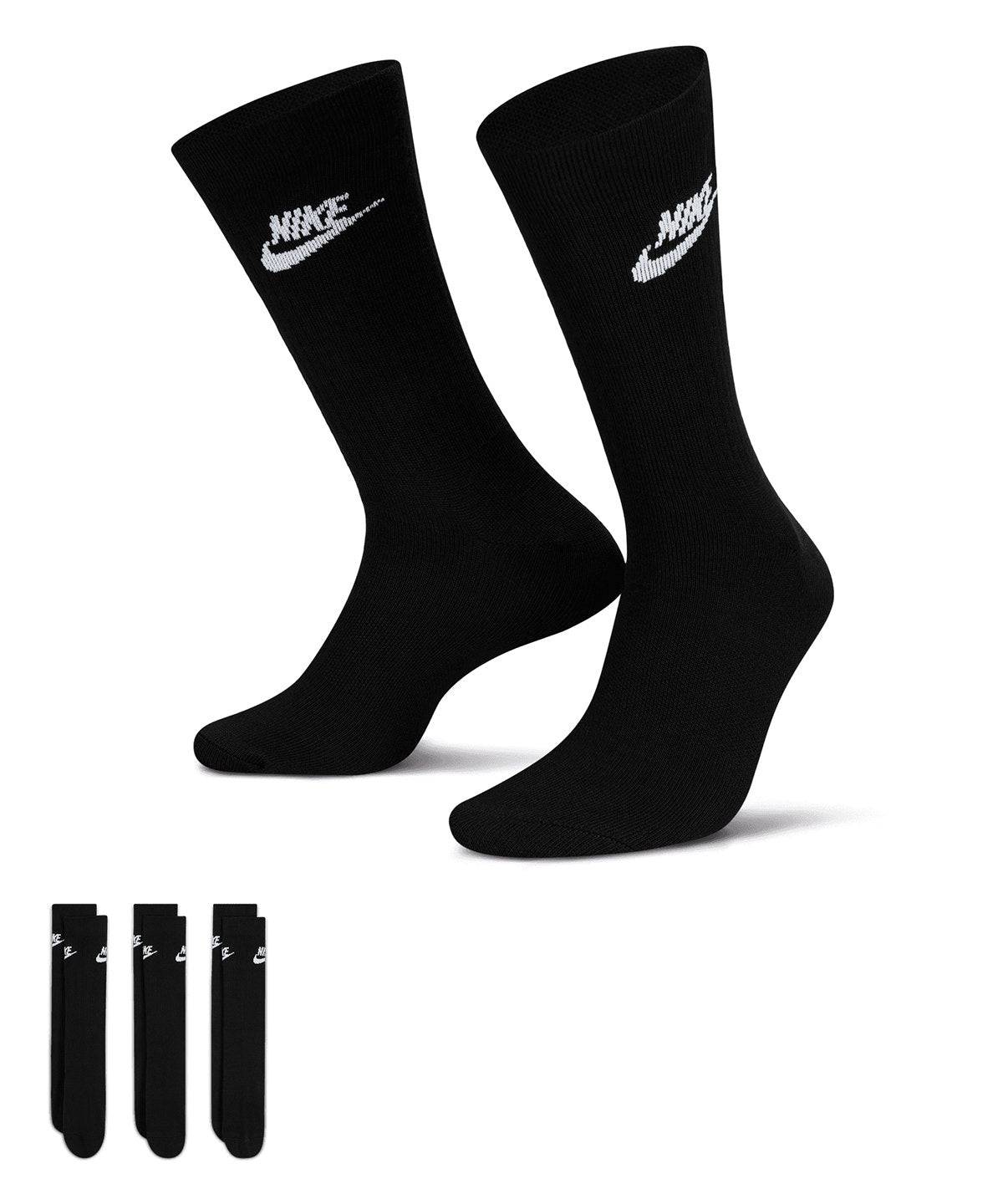 Black/White - Nike everyday essential crew socks (3 pairs)