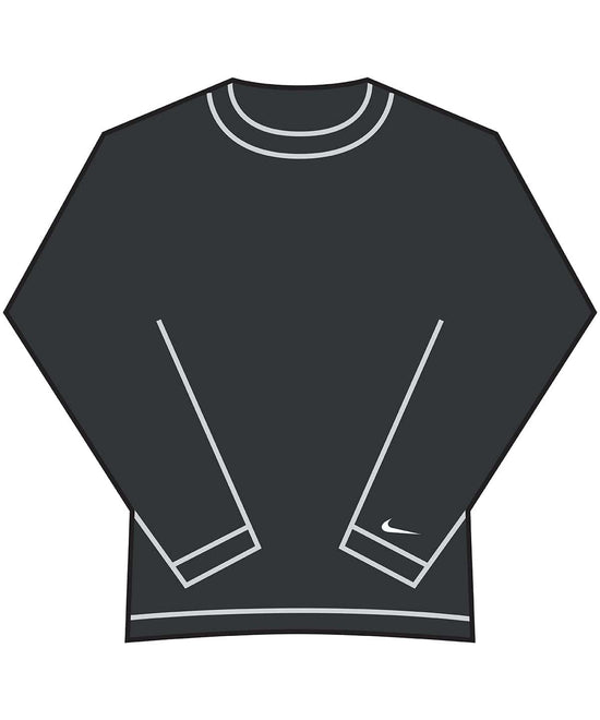 Schwarz/Schwarz/Weiß - Nike Dri-FIT Tour Crew-Steppoberteil