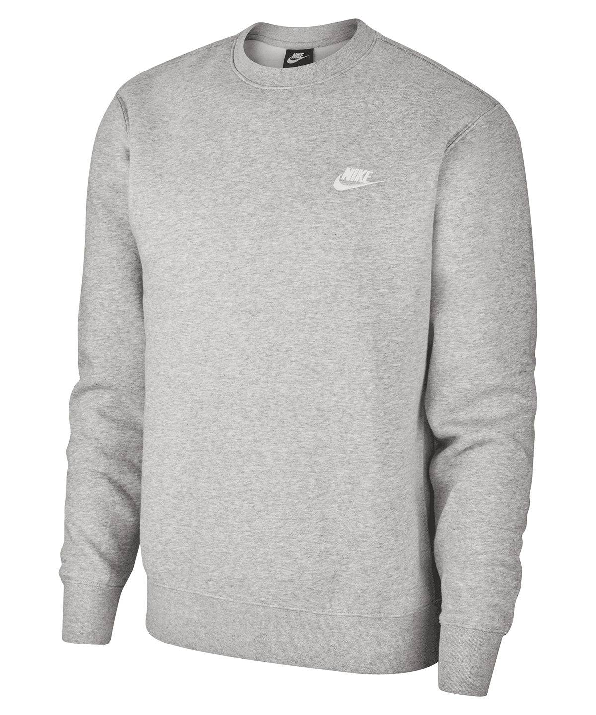 Dark Grey Heather/White - Nike Club crew