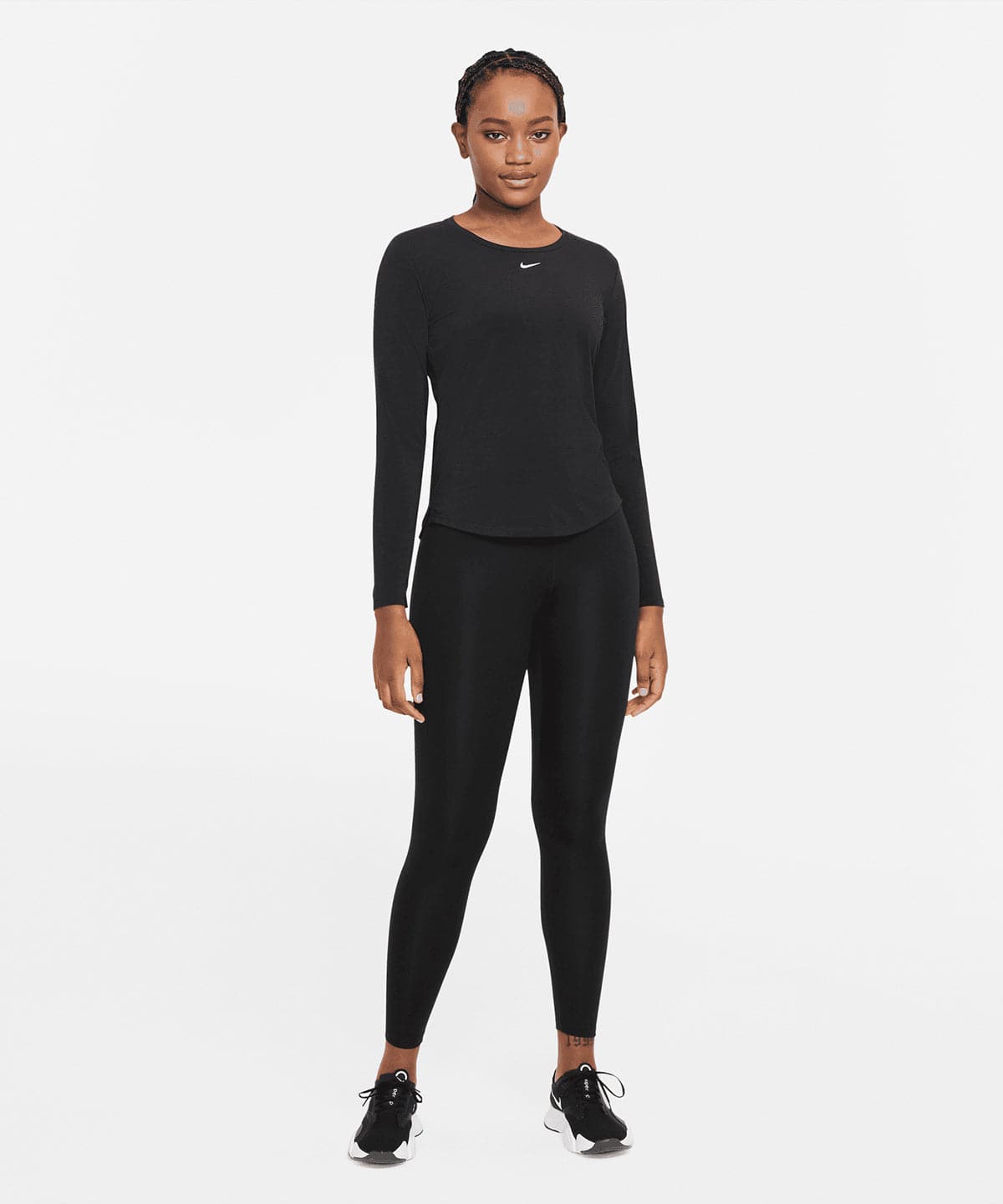 Black/Reflective Silver - Women’s Nike One Luxe Dri-FIT long sleeve standard fit top