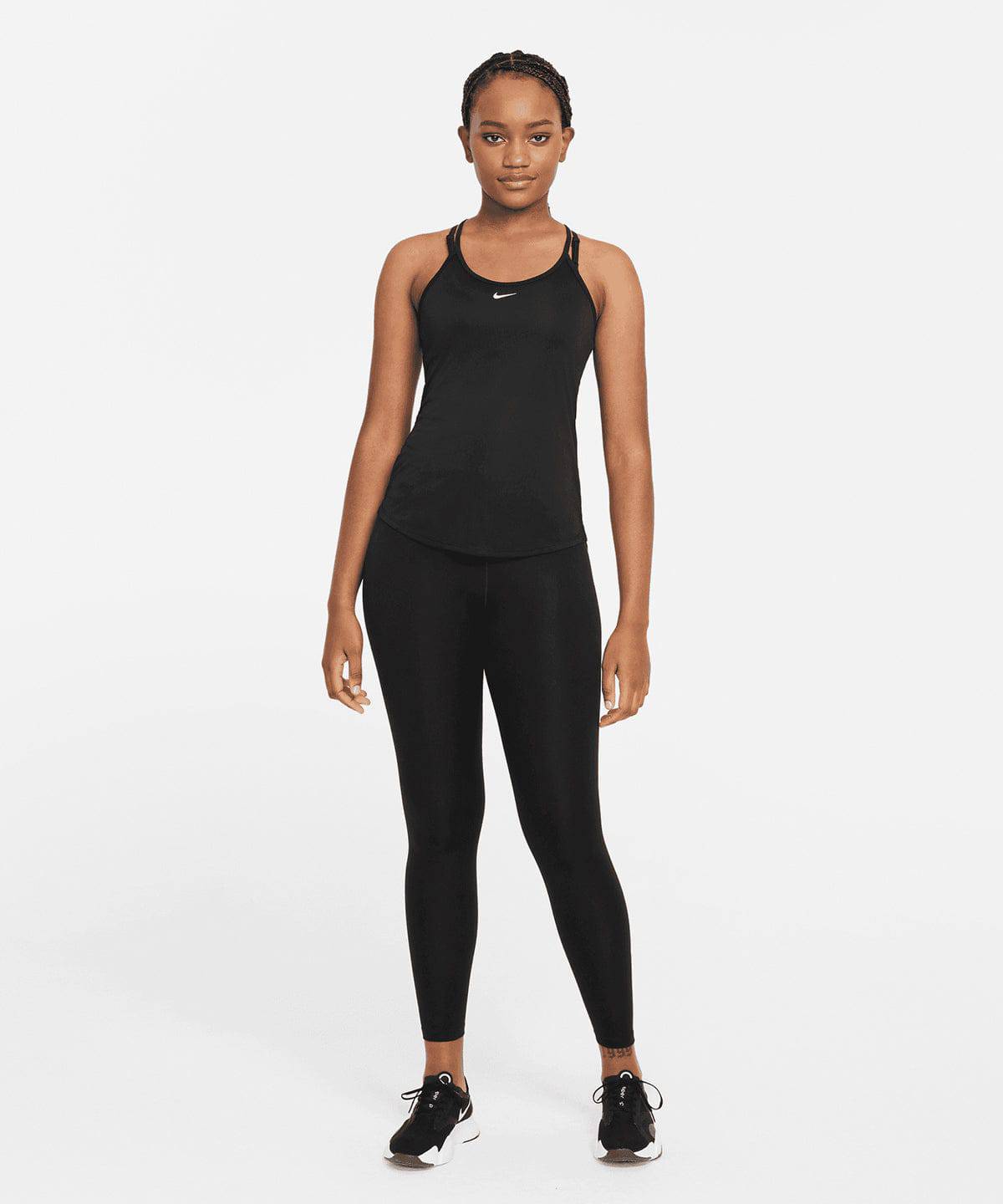 Particle Grey/Heather/Black - Women’s Nike One Dri-FIT Elastika standard fit tank