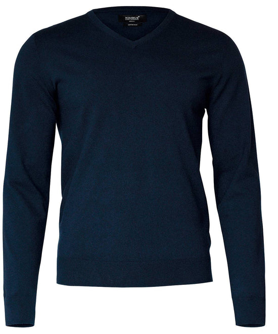 Navy - Brighton – elegant v-neck knit