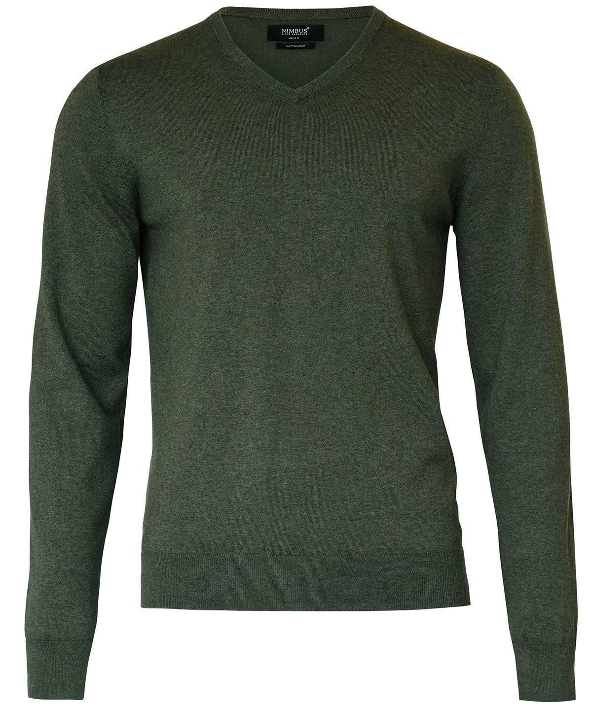 Olive Melange - Brighton – elegant v-neck knit