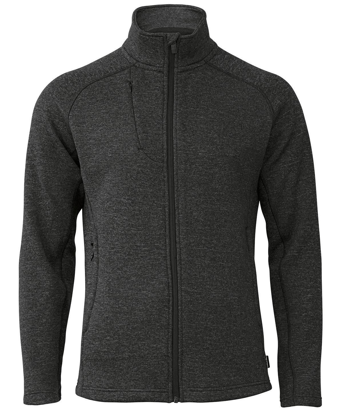 Dark Grey Melange - Montana – knitted fleece jacket