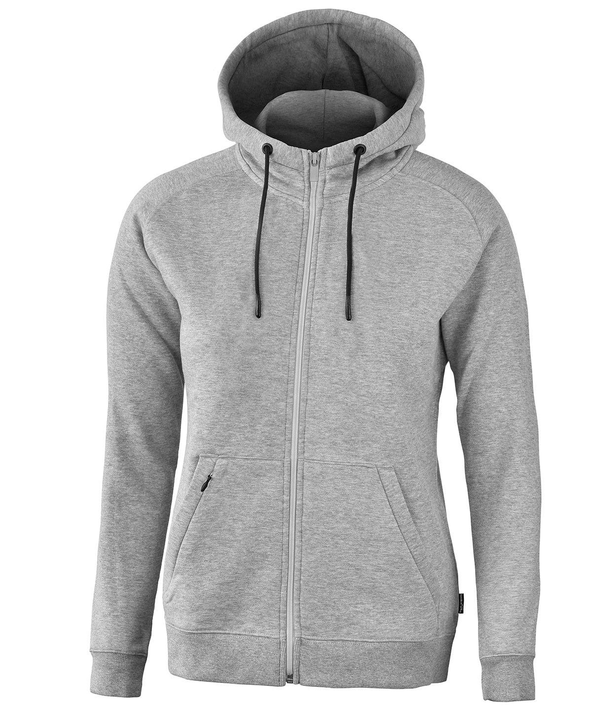 Grey Melange - Women’s Lenox – athletic full-zip hoodie