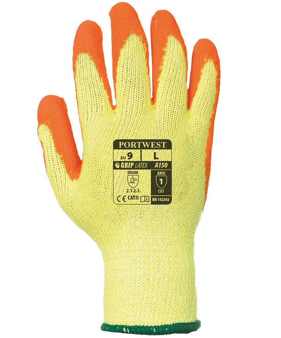 Yellow/Orange - Classic grip glove - latex (A150)