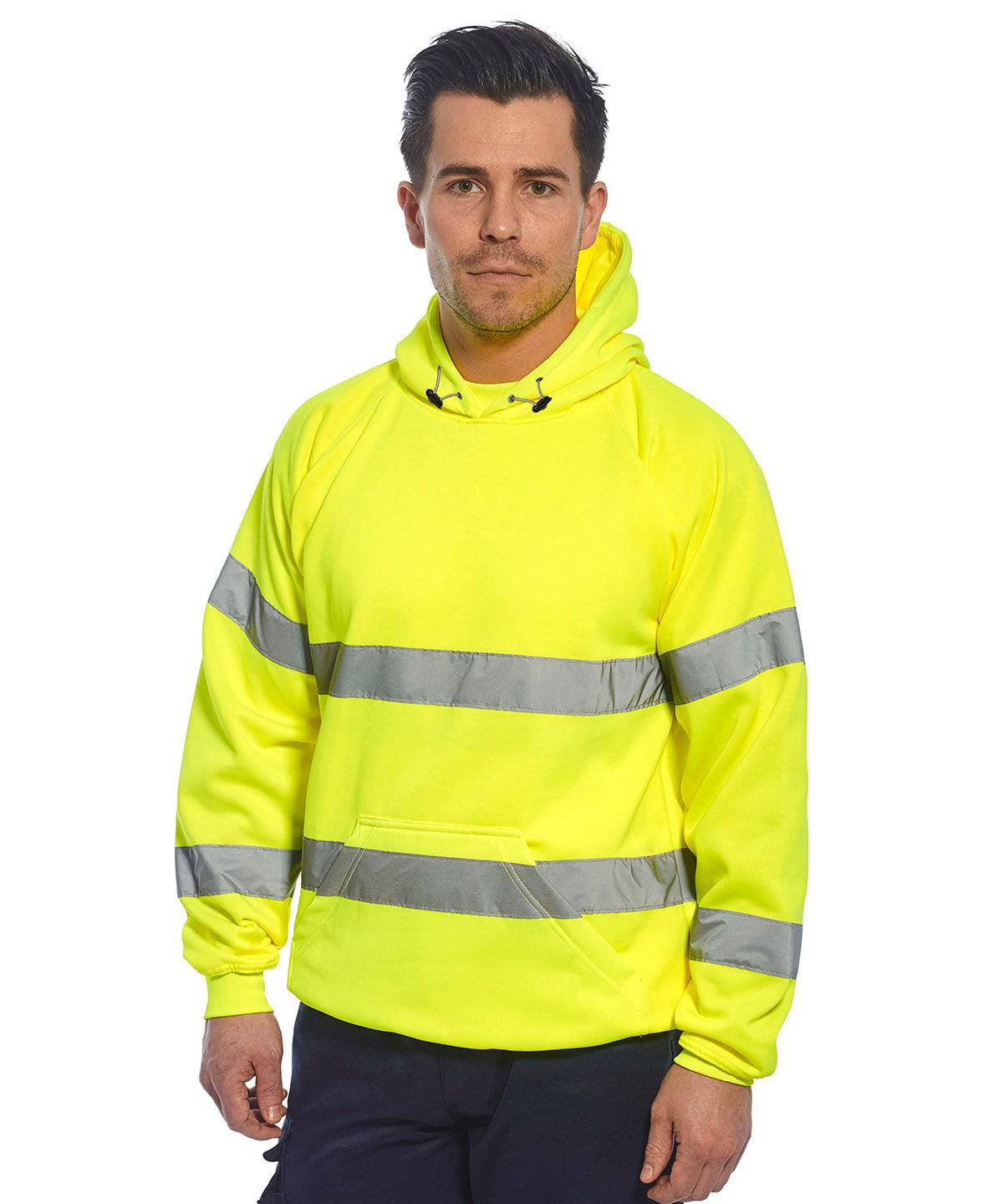 Orange - Hi-vis hooded sweatshirt (B304)