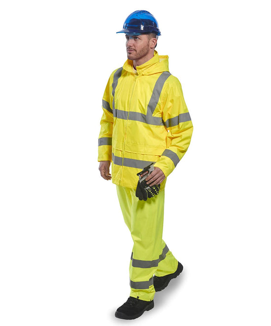 Yellow - Hi-vis rain jacket (H440)