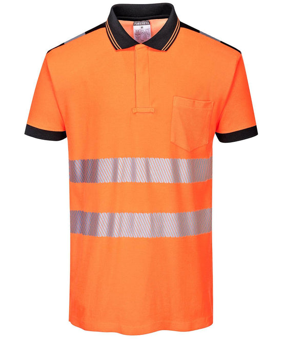 Orange/Black - PW3 Hi-vis polo shirt (T180)