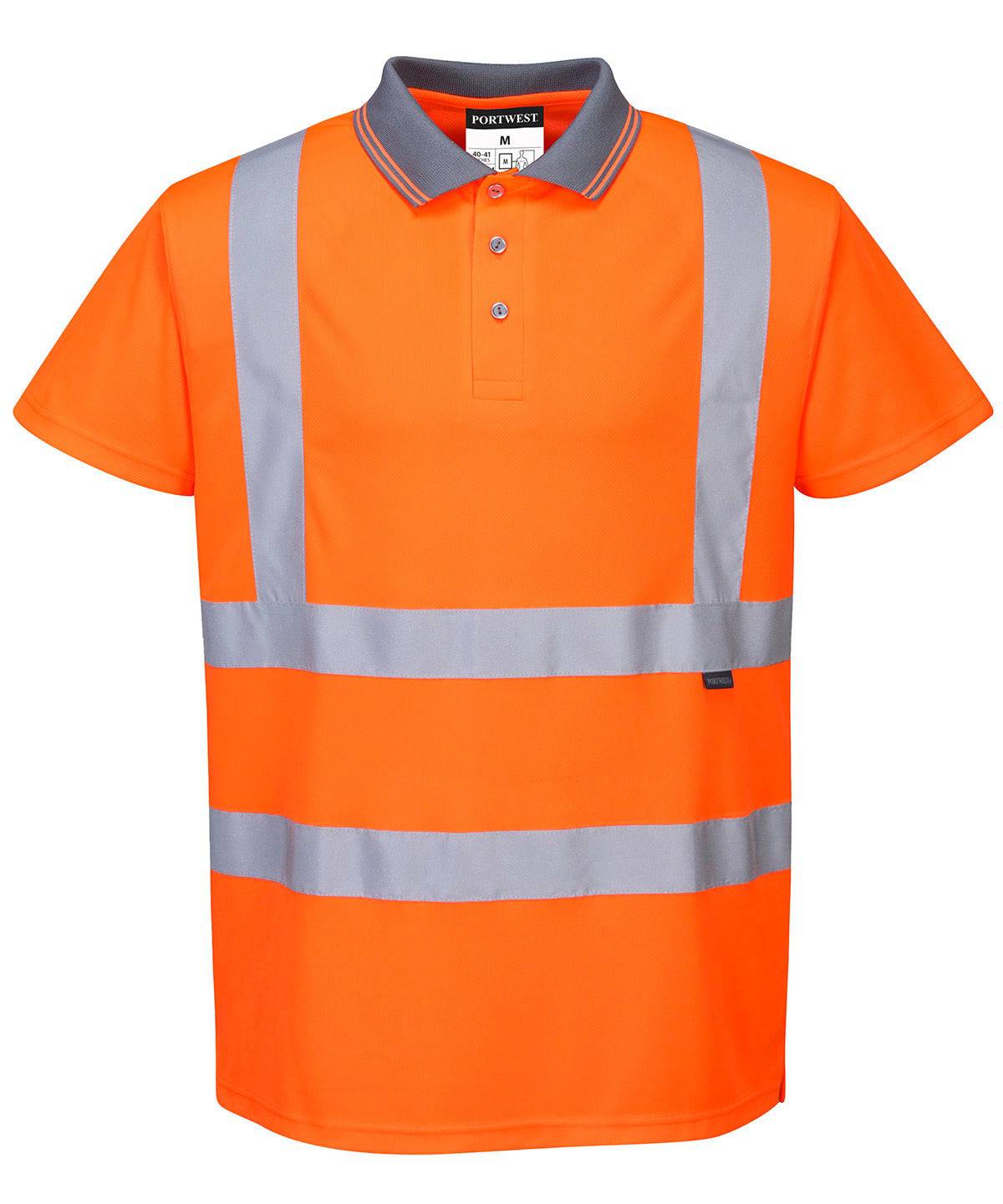 Orange - Hi-vis short sleeved polo (S477/RT22)