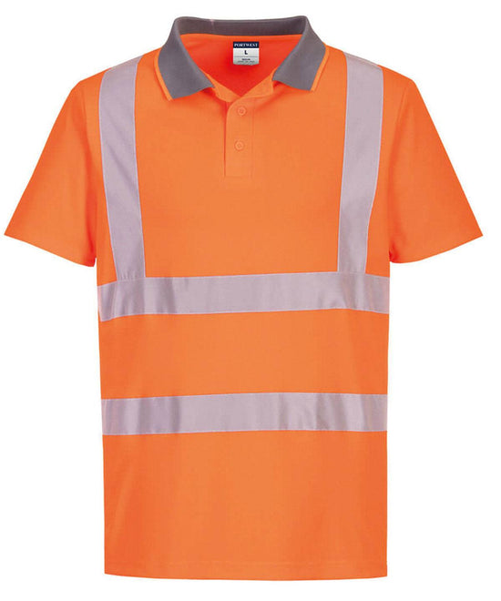 Yellow - Eco Hi-vis short sleeve polo (EC10)