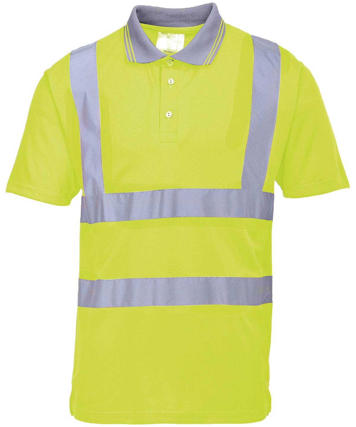 Yellow - Hi-vis short sleeved polo (S477/RT22)